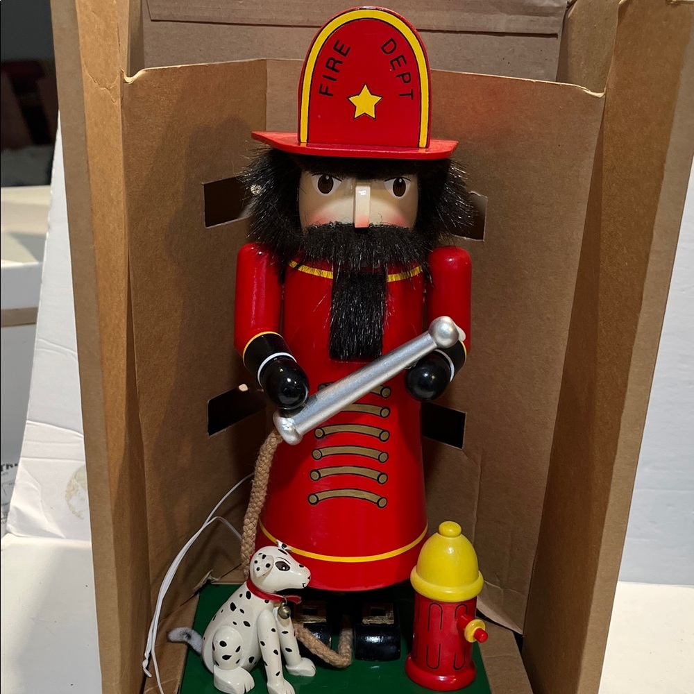 Nutcracker Village, Fireman - Red and Black
New in original box